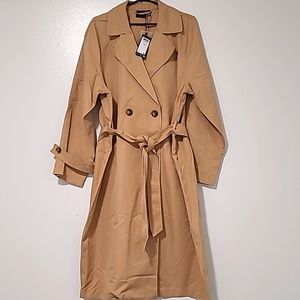 VERO MODA Womens Tiger's Eye Lou Long Trenchcoat. Size XXL. NWOT